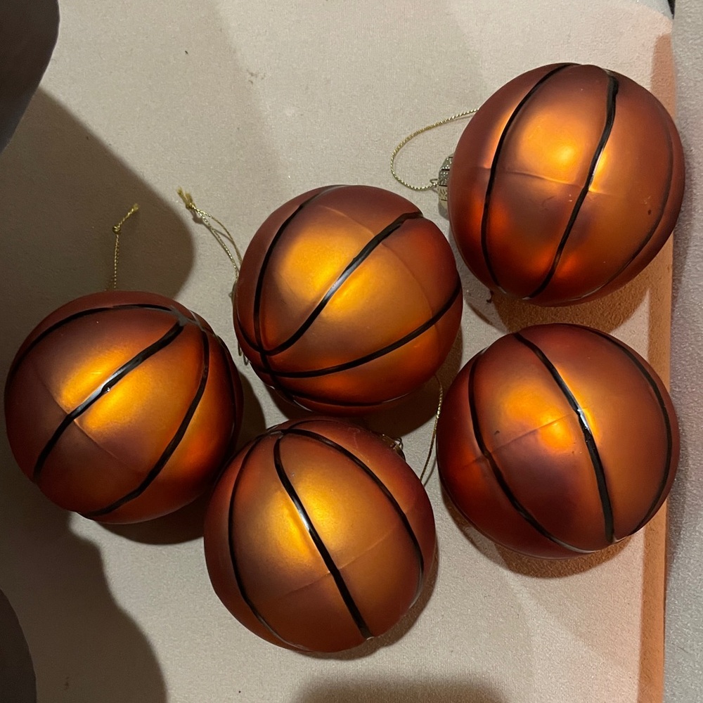 5 basketball ornaments